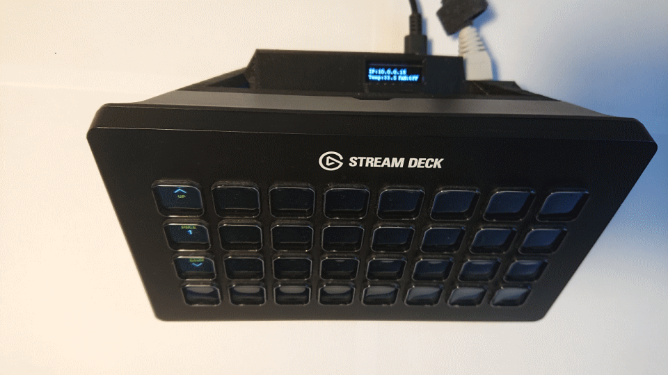 StreamDeck XL Stand with Pi4 POE hat and Keystone Jack
