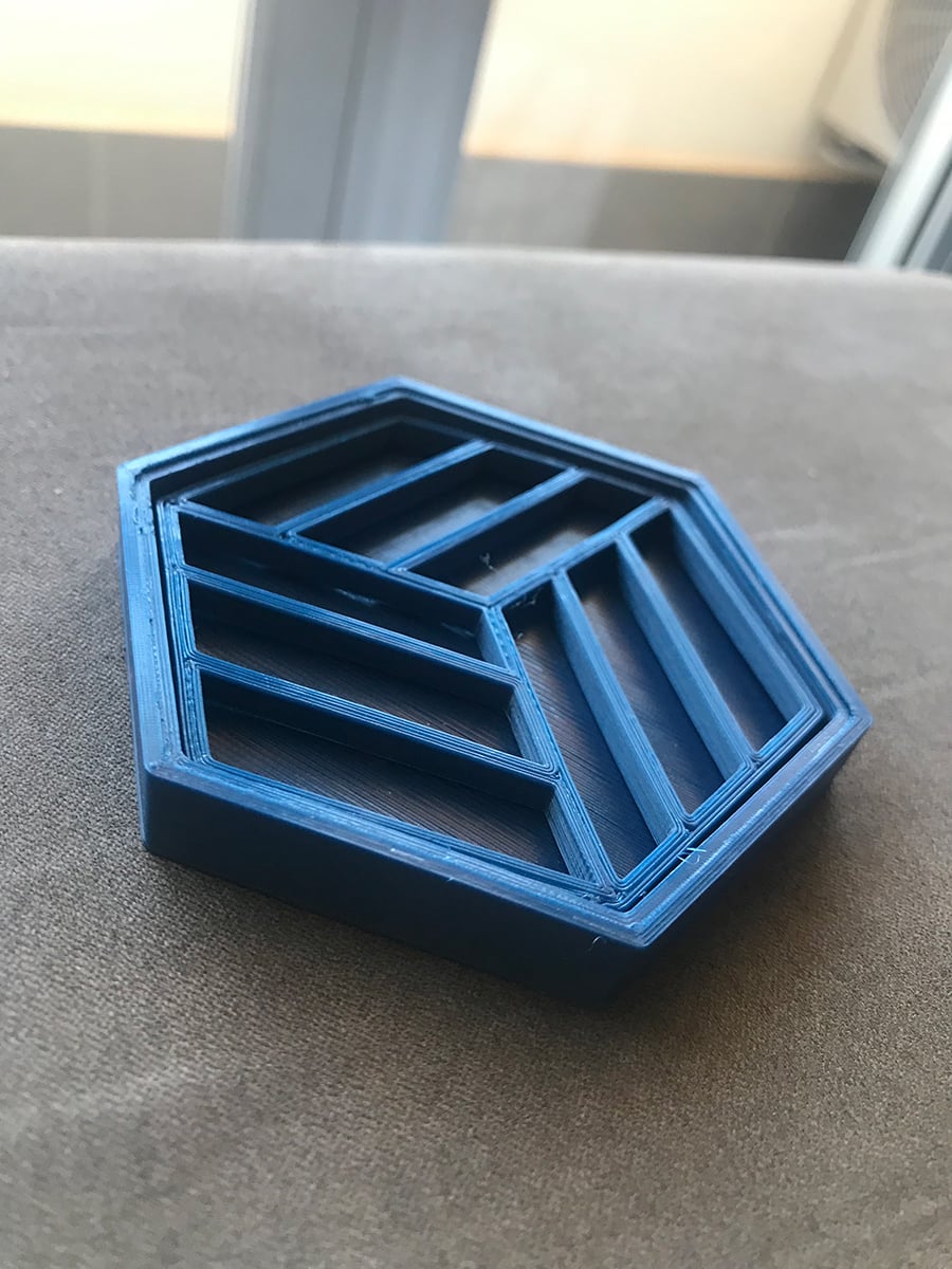 hexagonal coaster cup holder