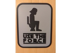 use the force bathroom sign