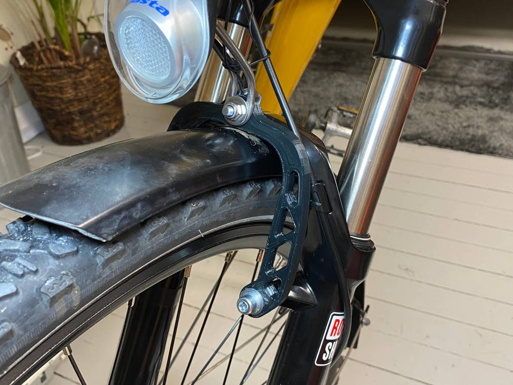 Brackets for full fender and bike light