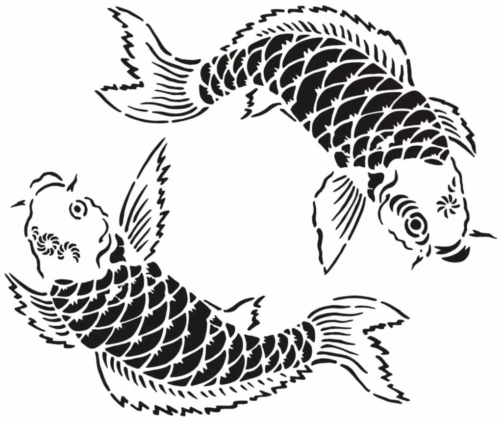 Koi Fish stencil