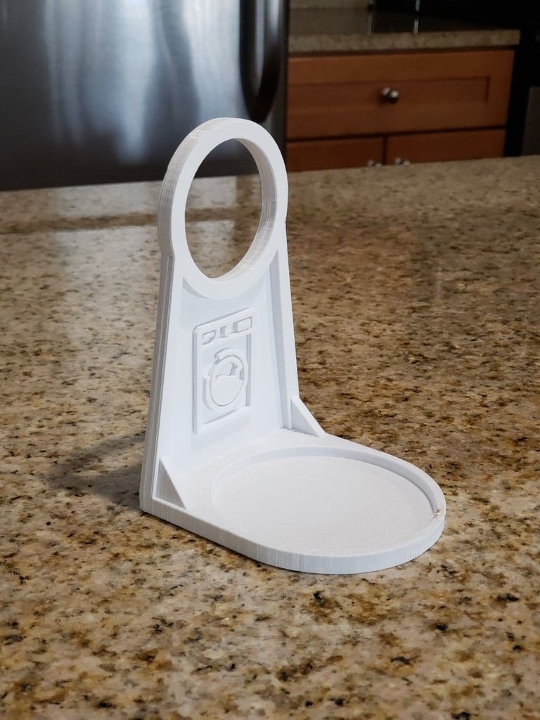 Laundry detergent drip cup holder