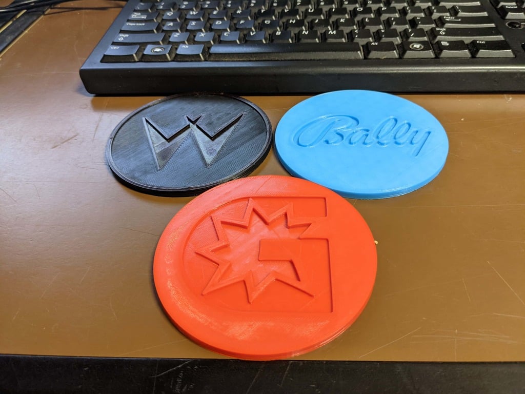Bally, Williams & Gottlieb Pinball Logo Coasters