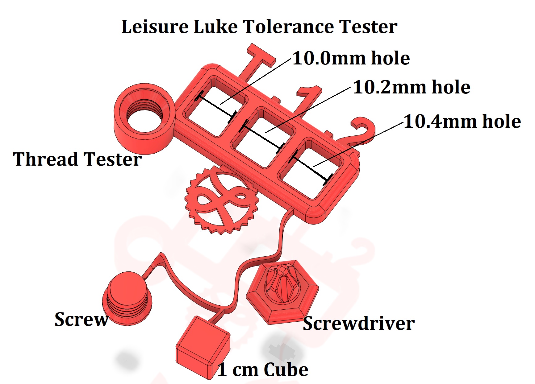 Tolerance Test Print by Leisure Luke - Can you push it through?!?