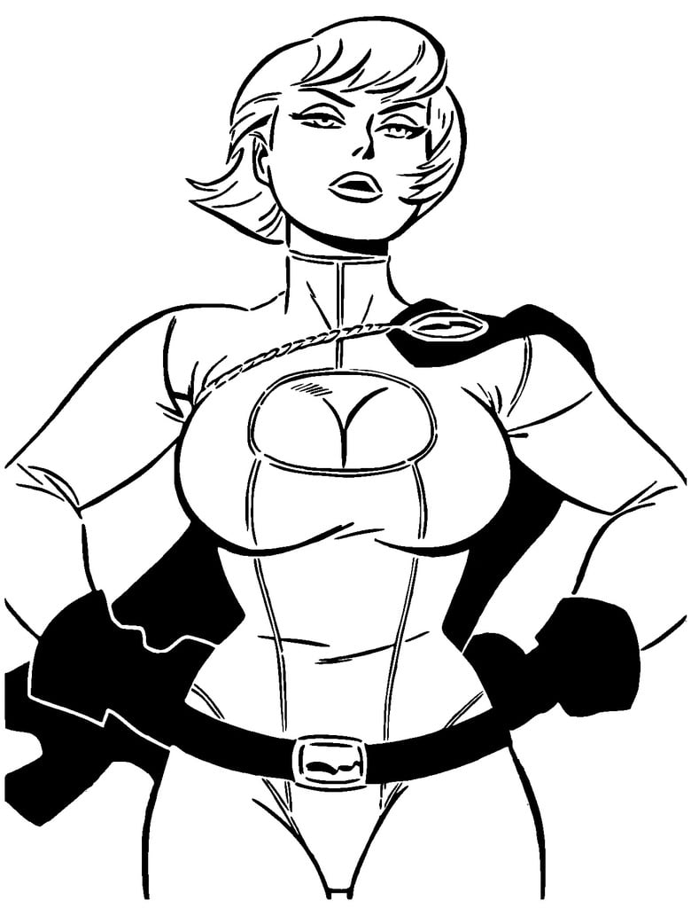 Power Girl stencil 5
