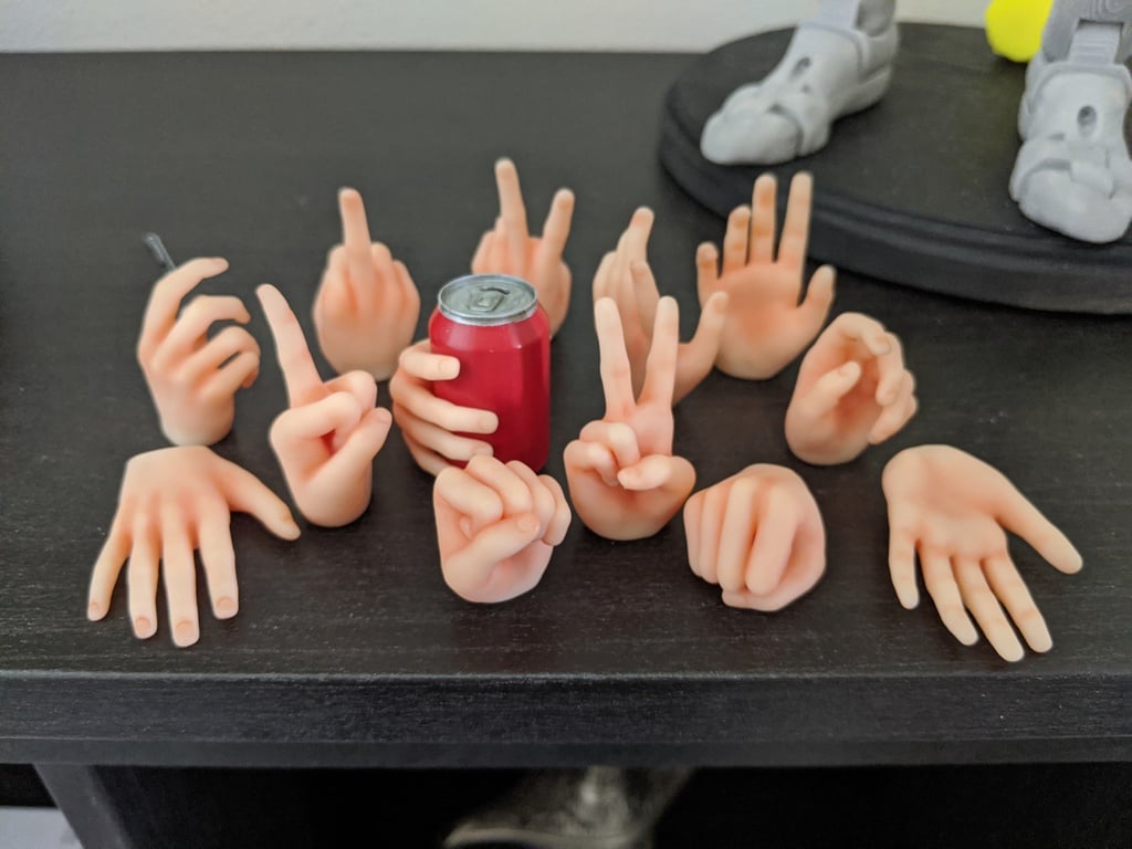 Hand poses on magnets (BJD)