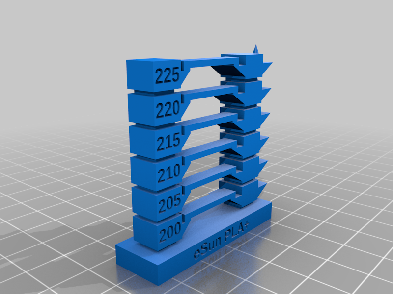 Customizable Temperature Tower with brand name and filament type