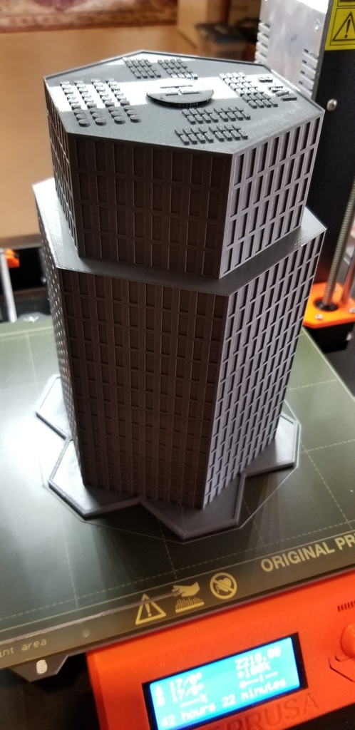 Large Hex City Tower Building