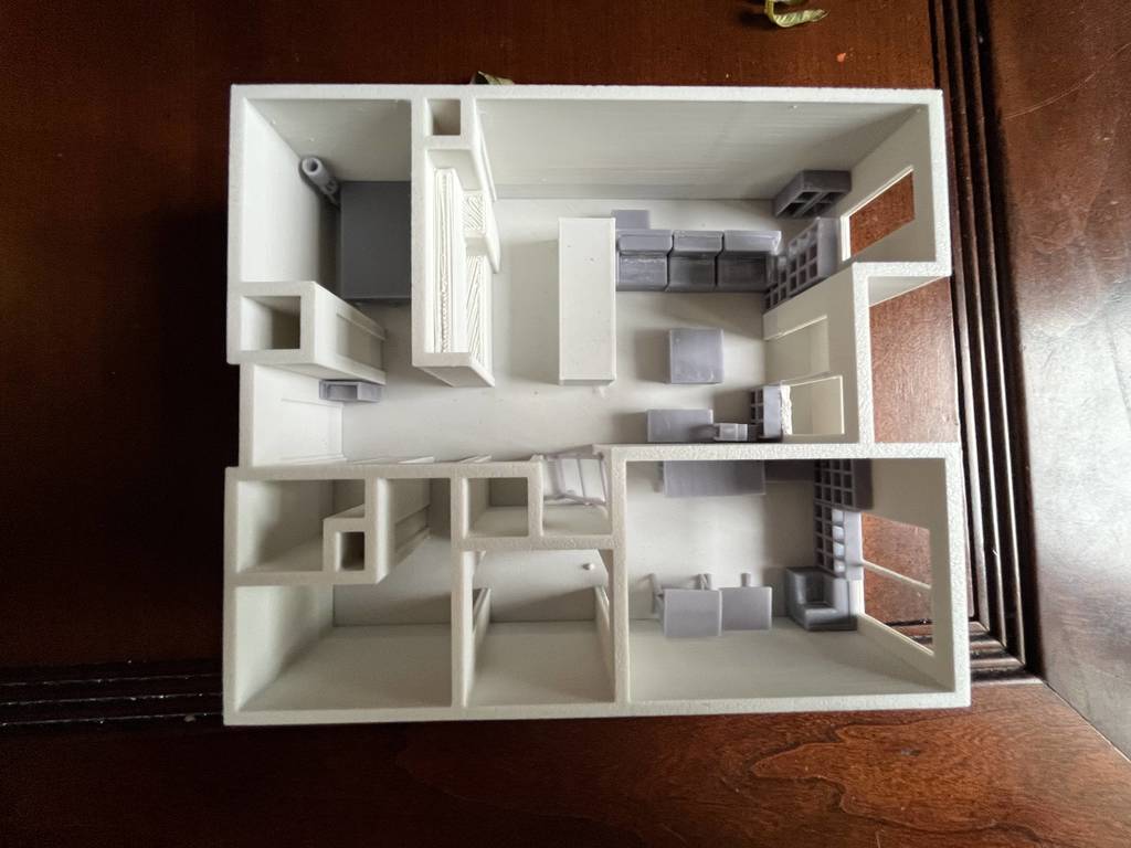 Mini Apartment Model : Scale 1in = 5ft