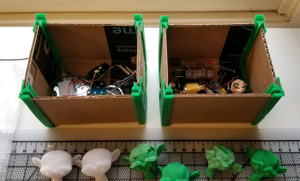 Durable adjustable organizer boxes cardboard brackets 