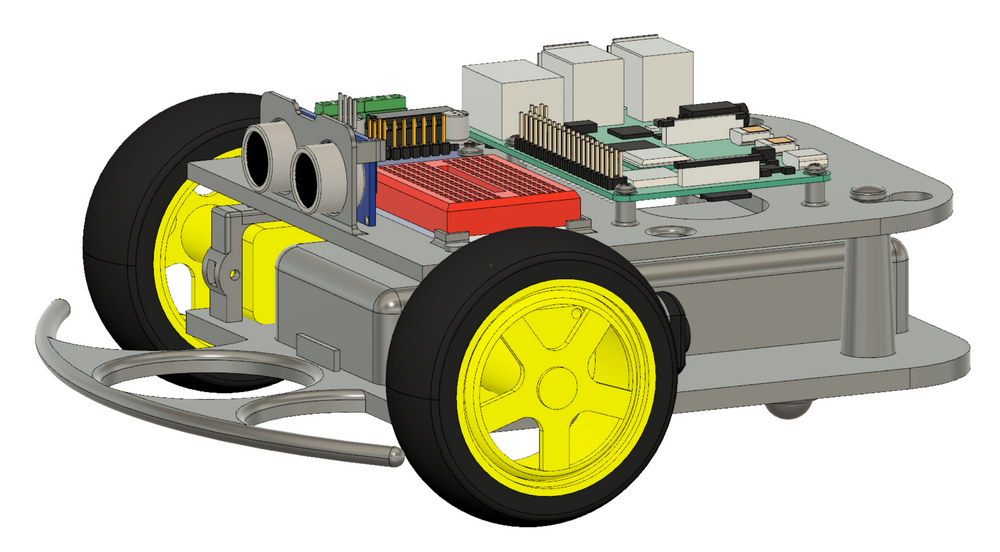 Robot Rover 2 motors Raspberry Pi 4   L293D   Scratch 3