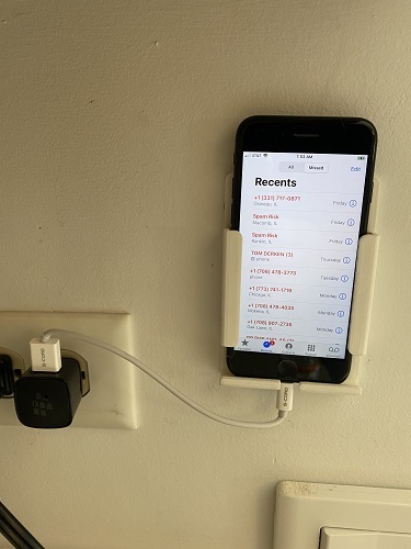 Iphone wall holder