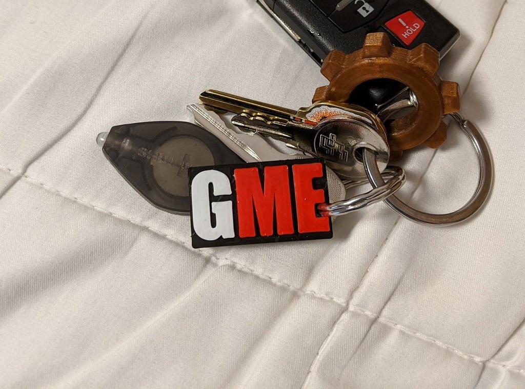 GME logo keychain