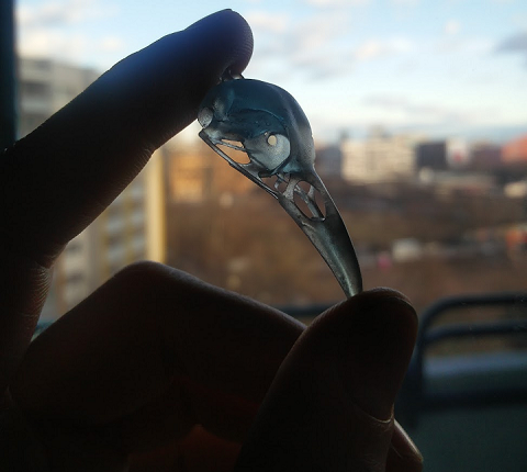Raven Skull Pendant