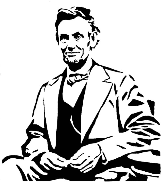 Abraham Lincoln stencil