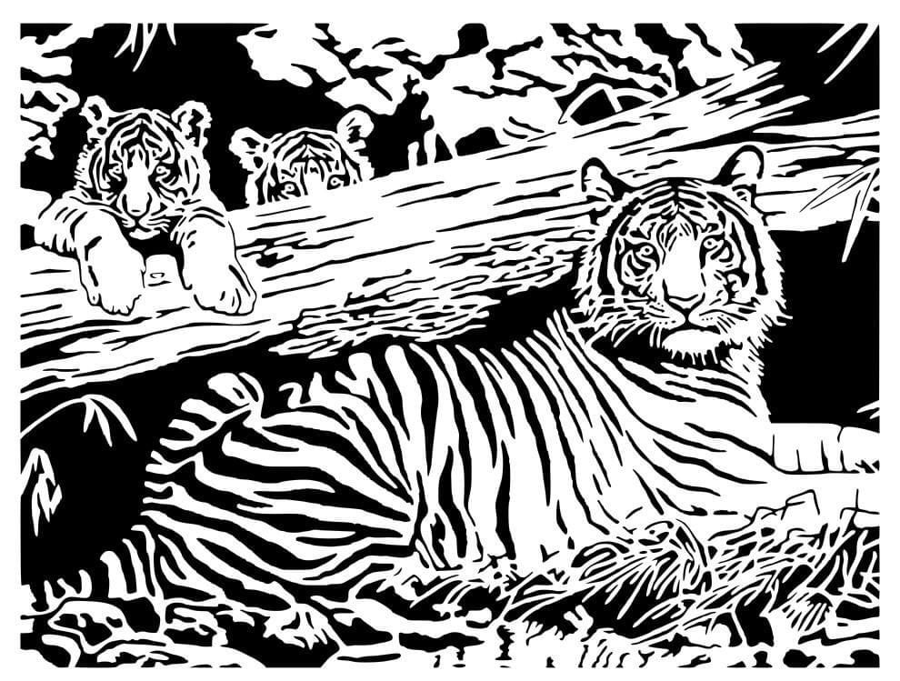 Tiger stencil 3