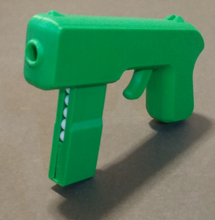 Tiny Toy Blaster V2 (6mm Airsoft Toy Gun) No Glue, No Fasteners: Just Rubber Bands and Prints