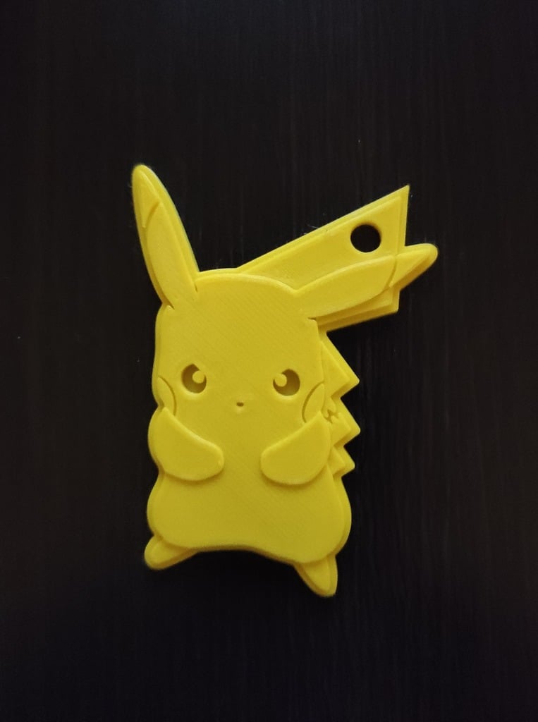 Pikachu Keychain (Pokemon, easy to print)