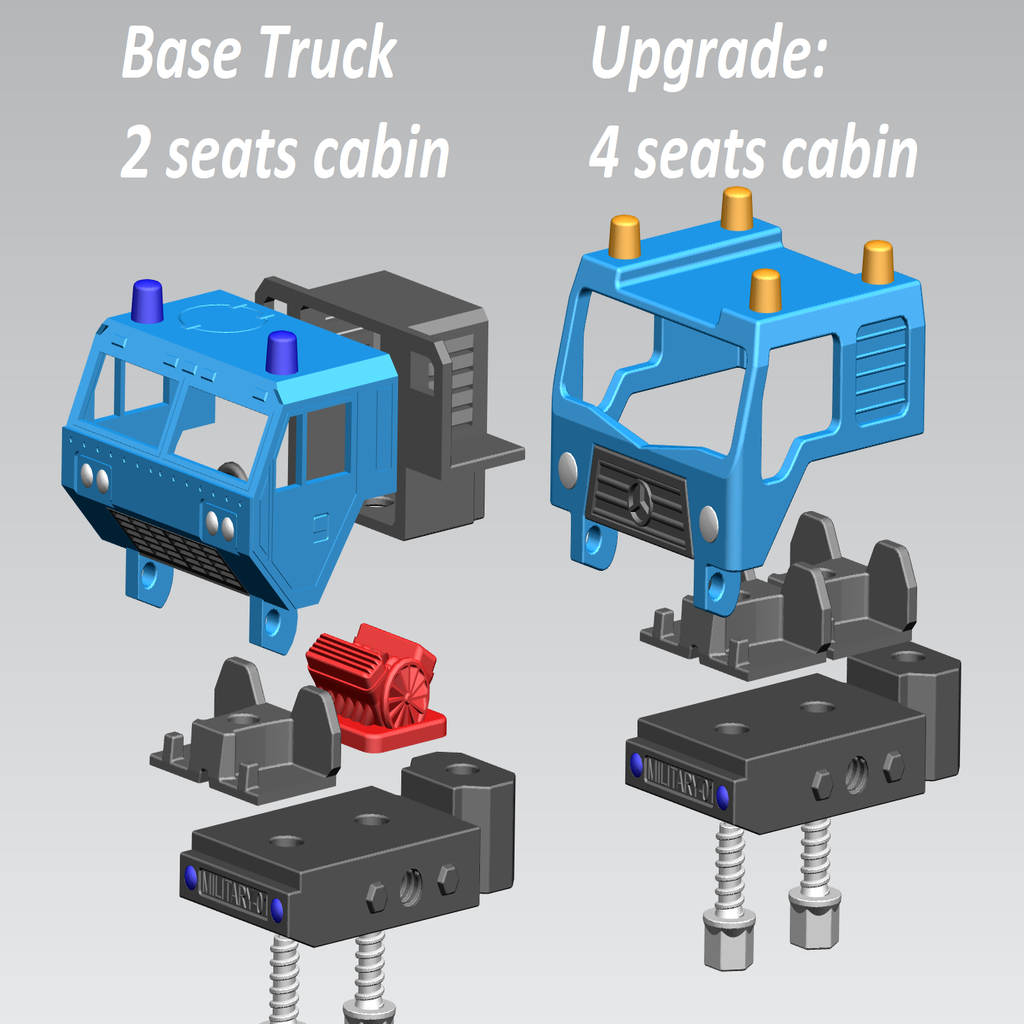 Truck variant: 4 seats cabin - Take Apart (RELOADED)