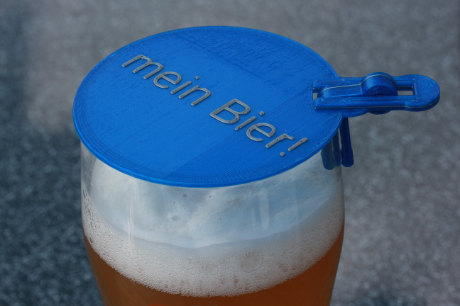 Weizenbierglas-Deckel mit Name