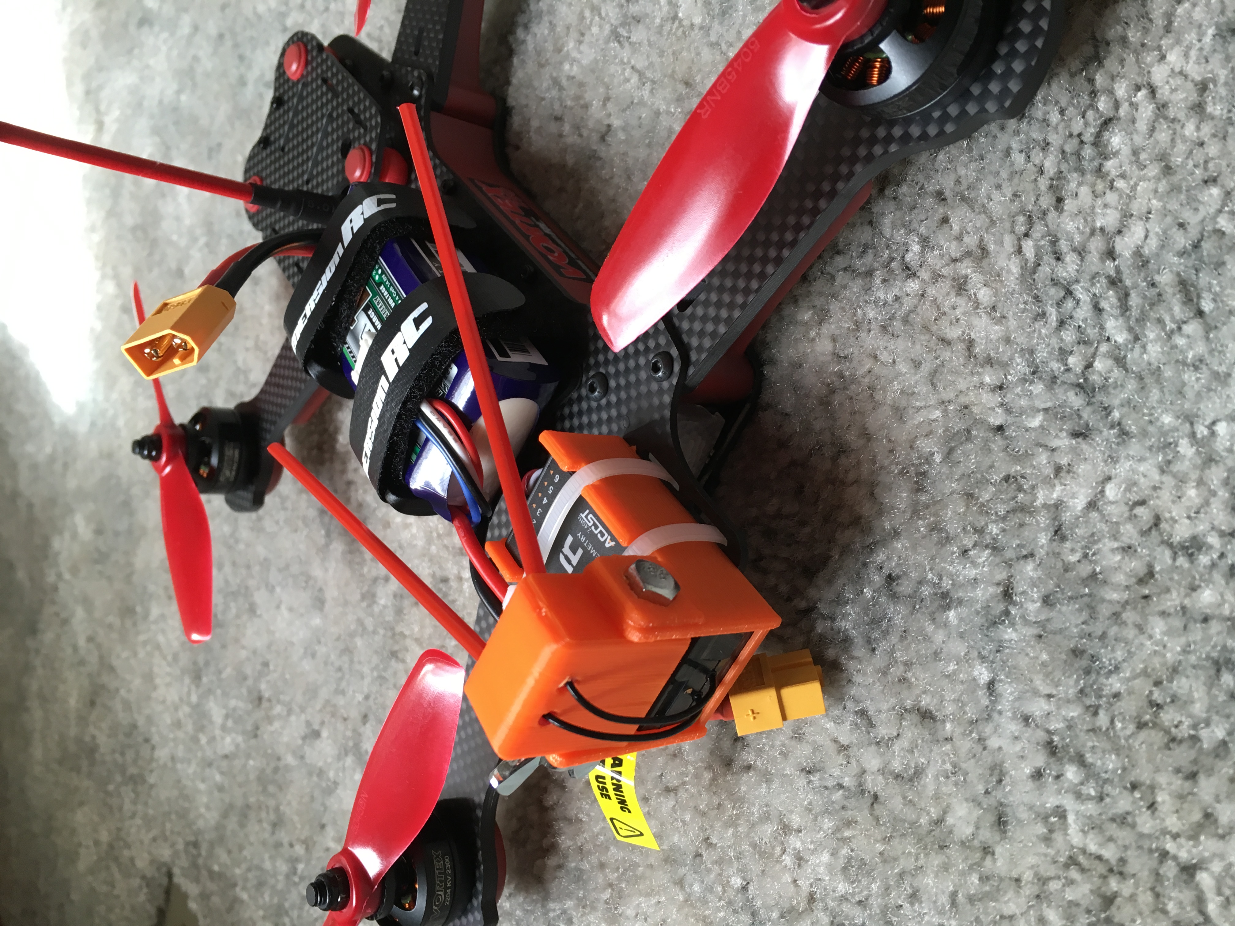 FrSky X6R receiver mount with folding antennas