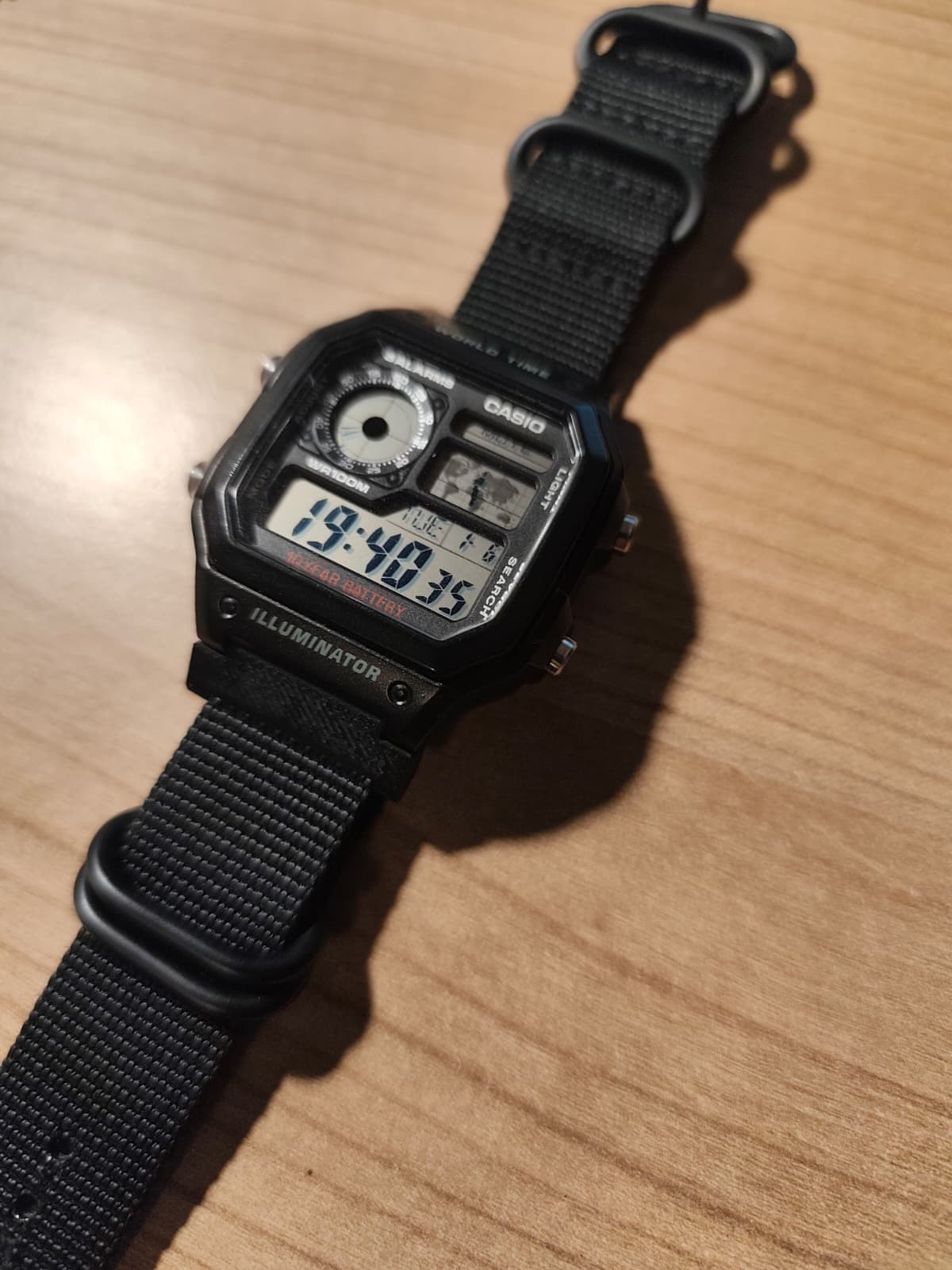 Casio AE1200 20mm NATO strap adapter