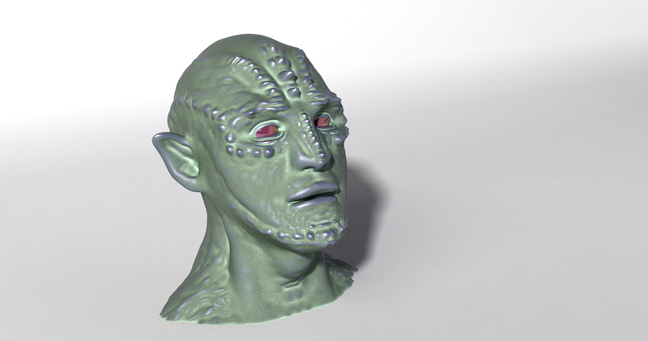Alien Head II Bust