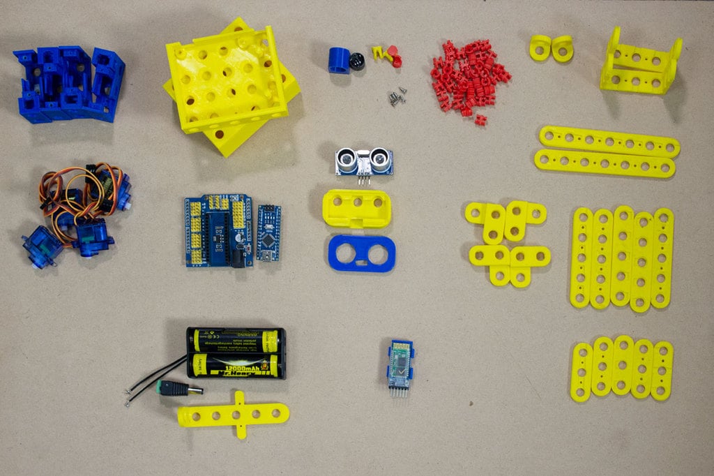 Smart robot with 3d Print modular blocks