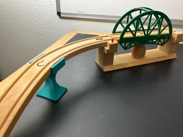 Bridge support for Brio toy railroad track