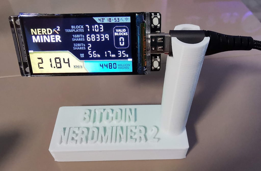 Nerdminer 2 LILYGO S3 ESP32 Bitcoin Case Stand