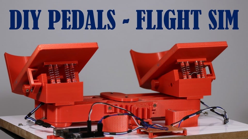 3D Printed DIY Flight Simulator Pedals (Rudder & Brake) Using Arduino