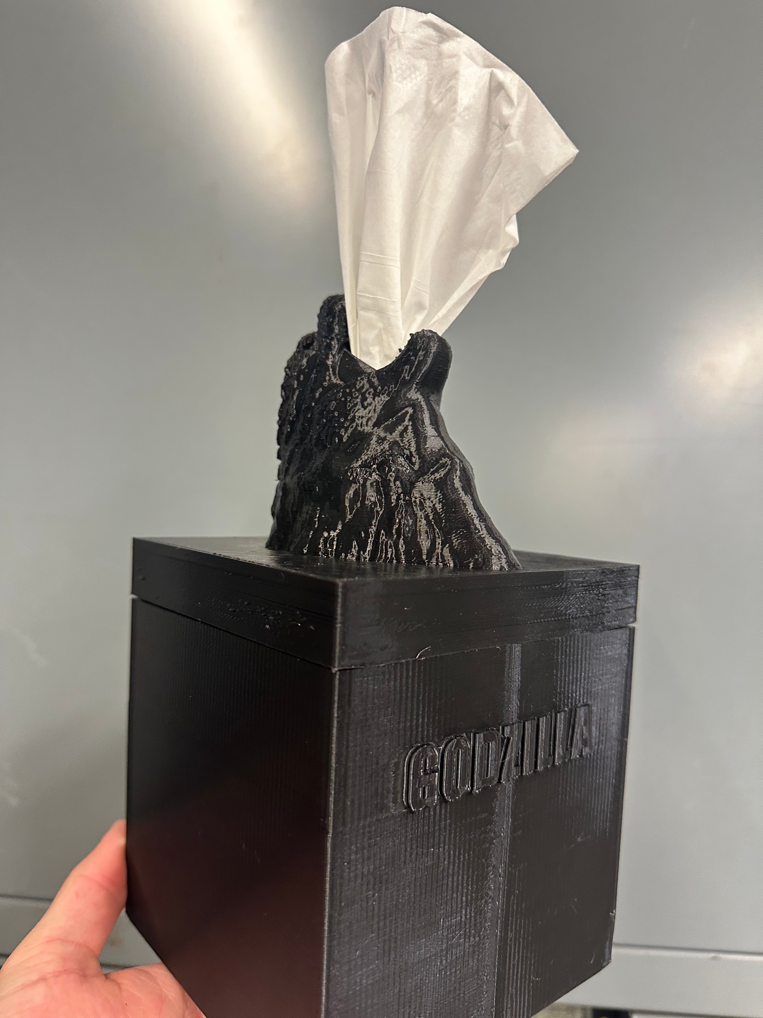 Godzilla Tissue Box - Cube Shape (Standard size printer version!)