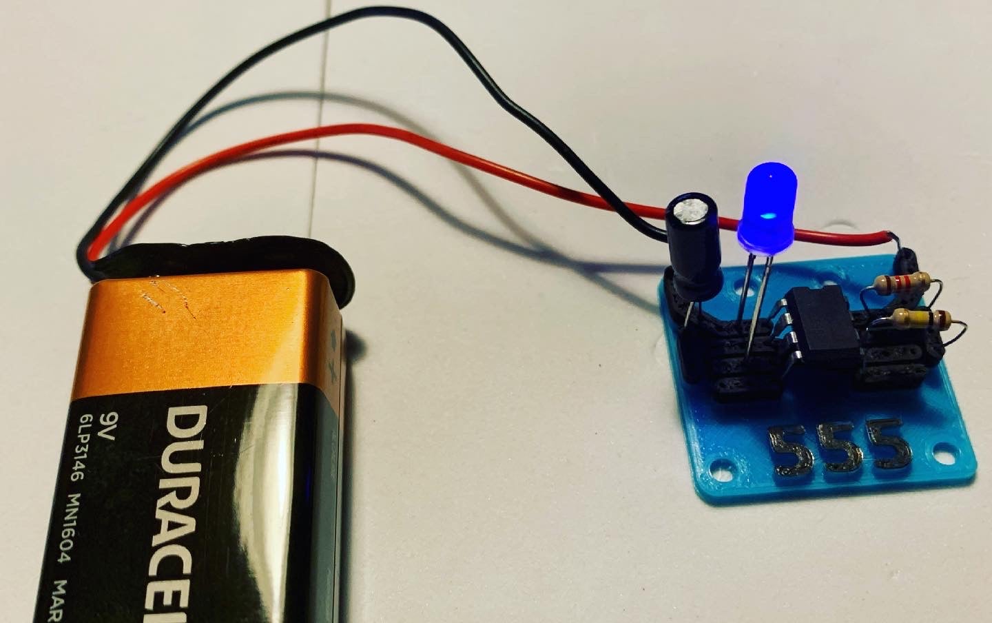 LED Flashing 555 Timer 3D PCB - Fully Functional!