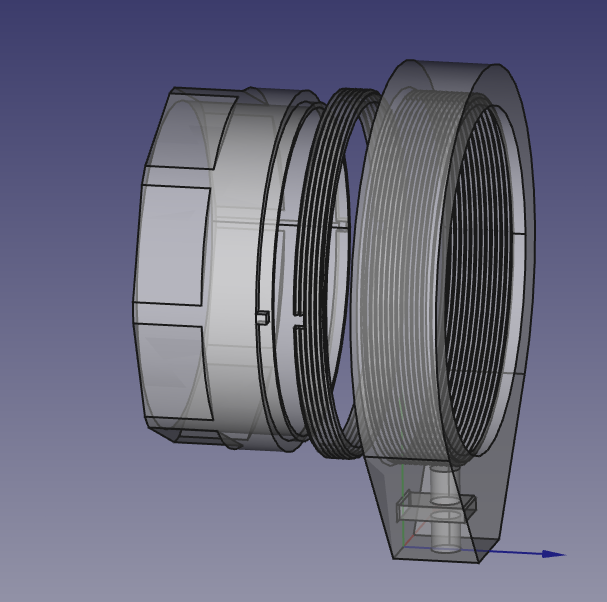 Large Parametric Lens Mount max 52mm (Metric)