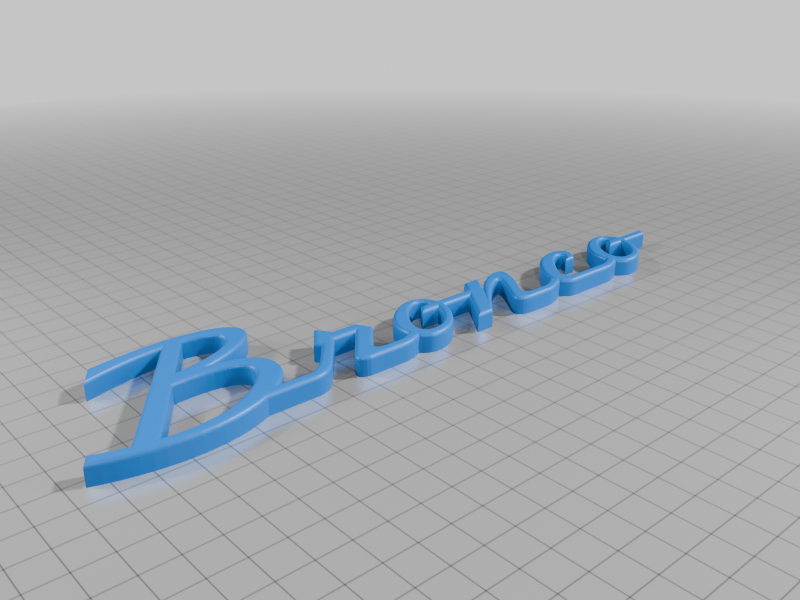 Bronco Script Emblem