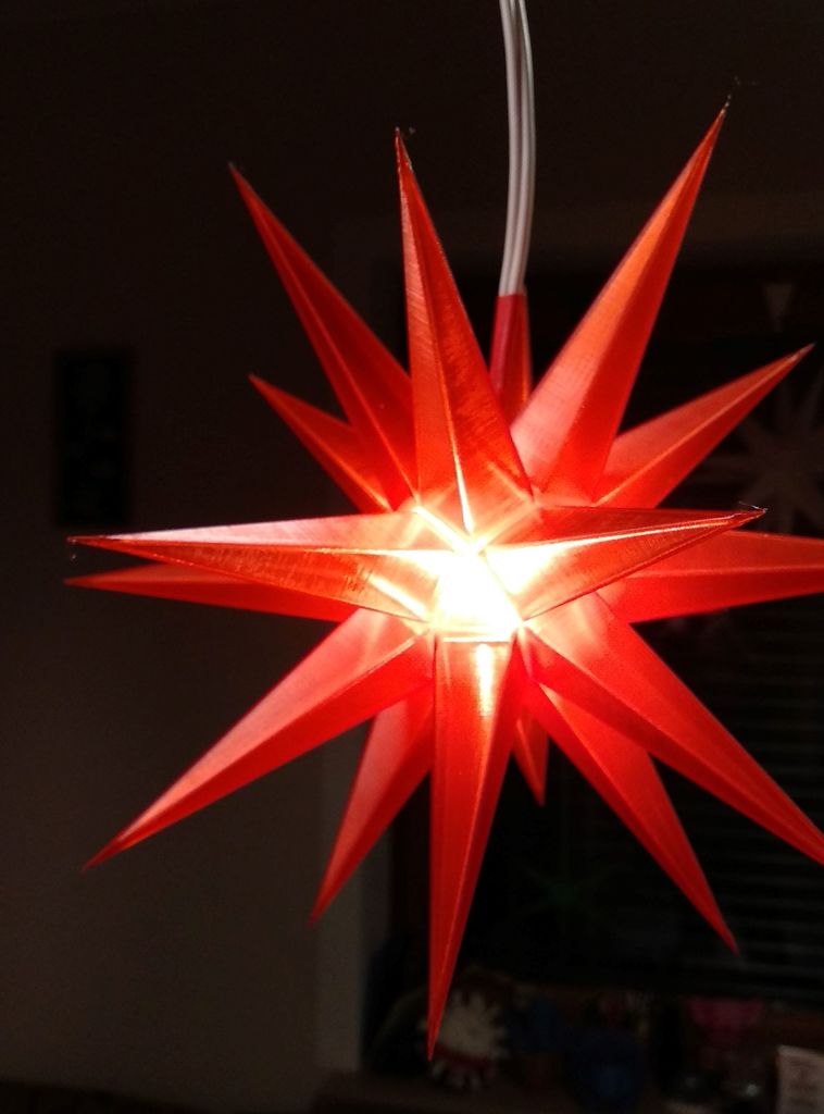 christmas star (Poinsettia) small with lighting