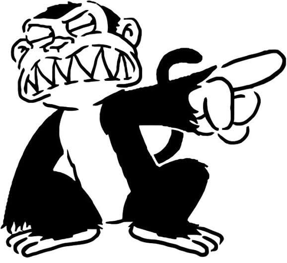 Evil Monkey Stencil