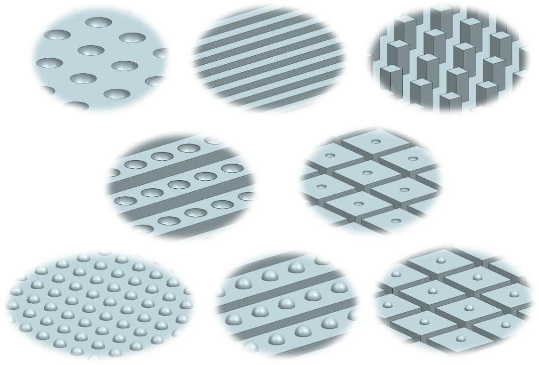 Open-source library of microtextured geometries for studying cell-material interactions