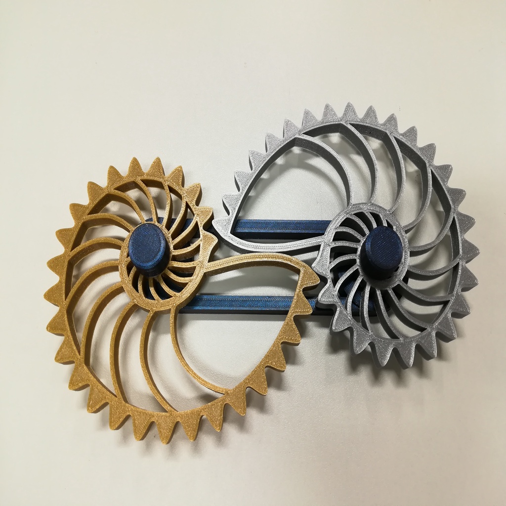 Nautilus Gears - One-sided bar with caps - tight-fit remix