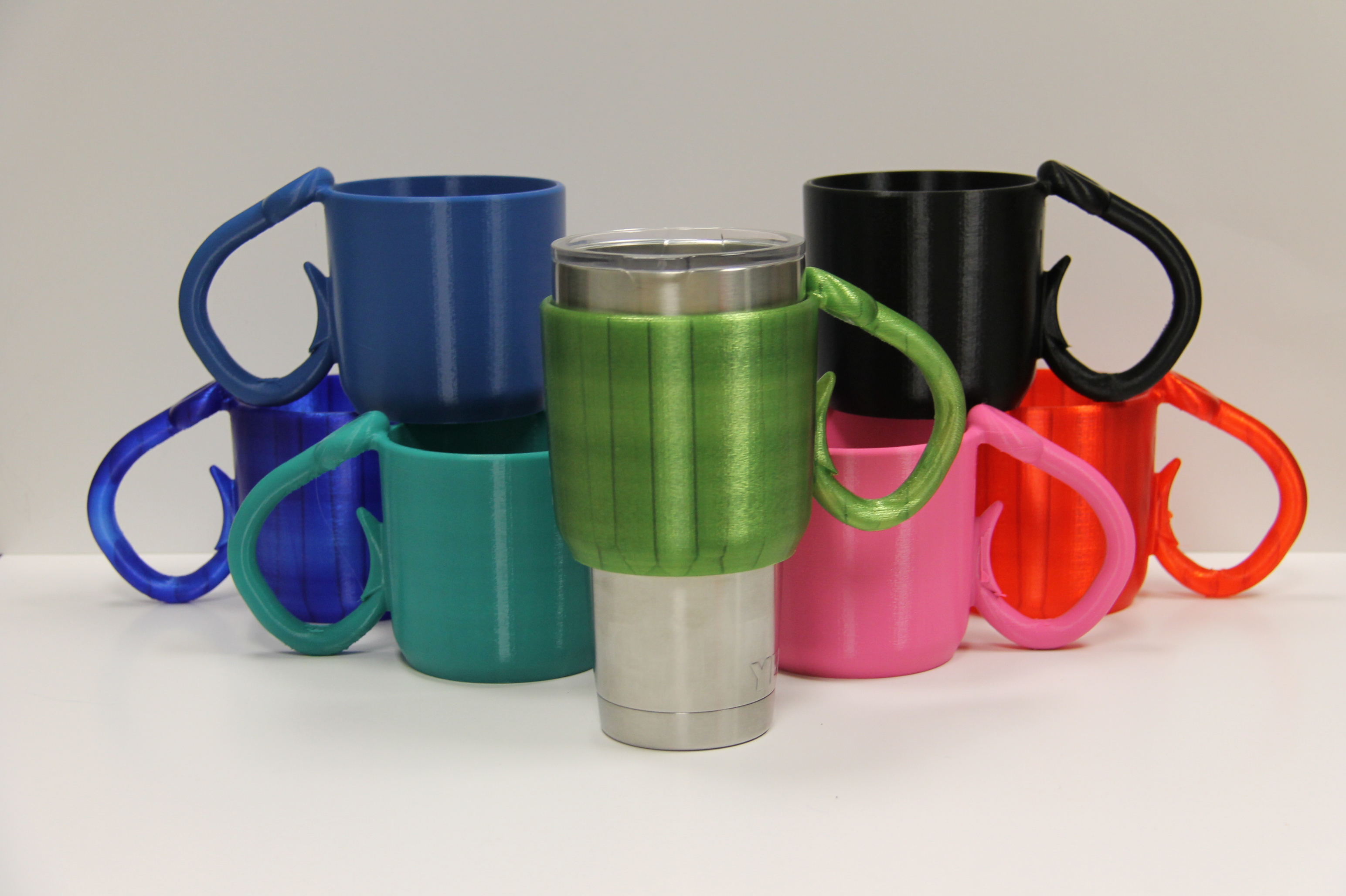 Tumbler handle, hook shape