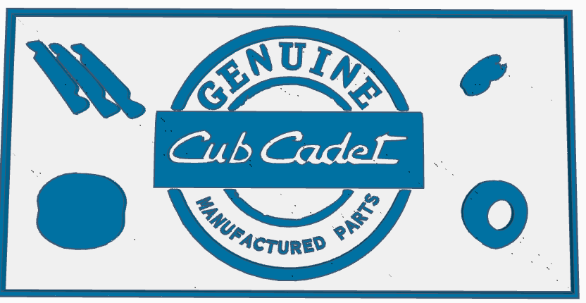 Cub Cadet-Genuine Parts Plaque