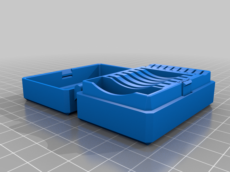 Hinged SD Card Box (Remix) - 14 Slots Hole for adapter and latch reinforced