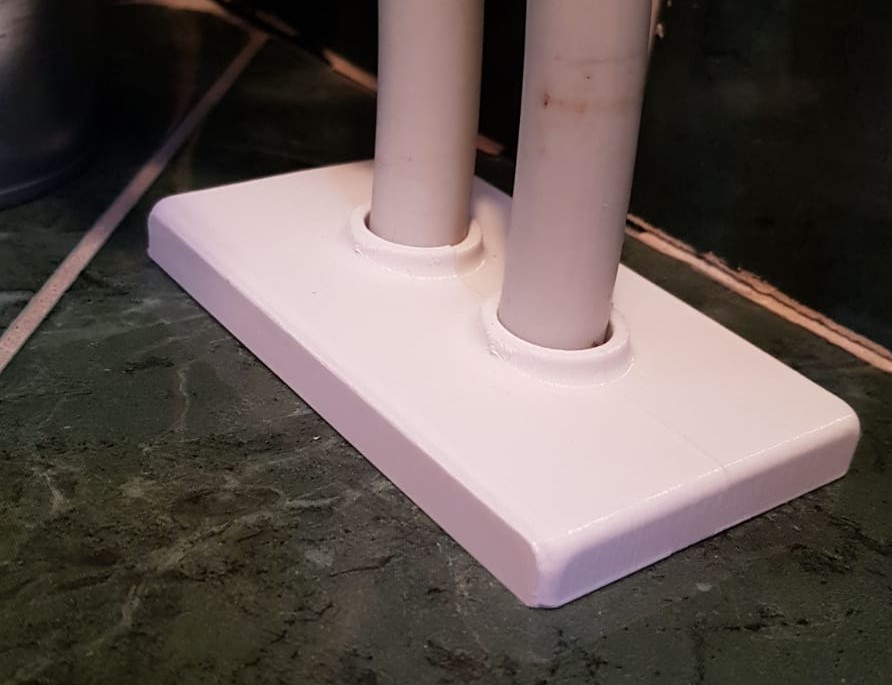 Radiator pipe cover (two pipes)