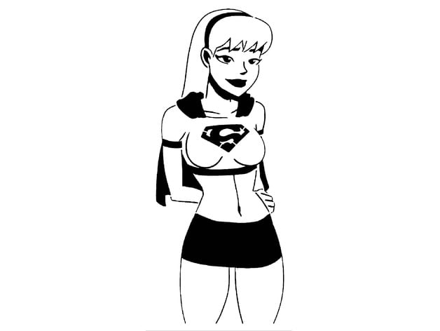 Super Girl Stencil 7