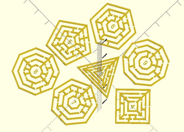 Maze of regular polygon