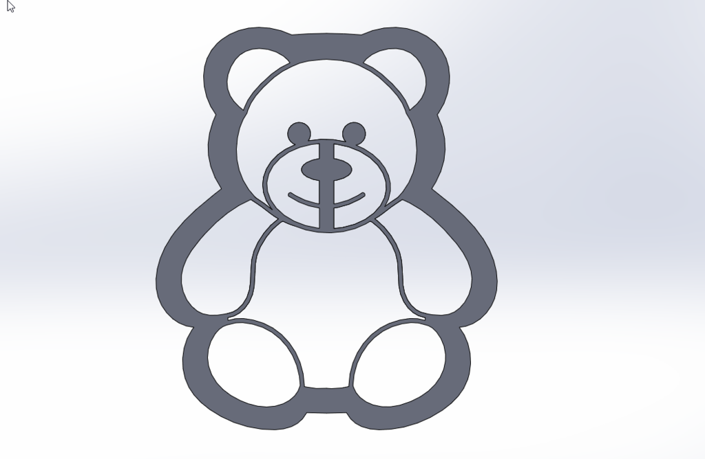 Cookie cutter Teddy bear 80x50