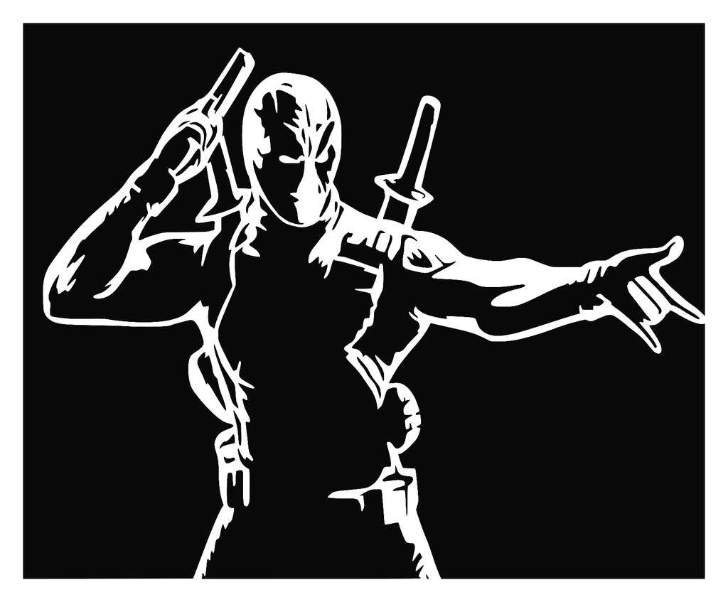 Deadpool stencil 28