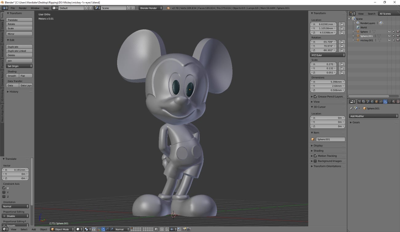 Mickey Mouse Figurine