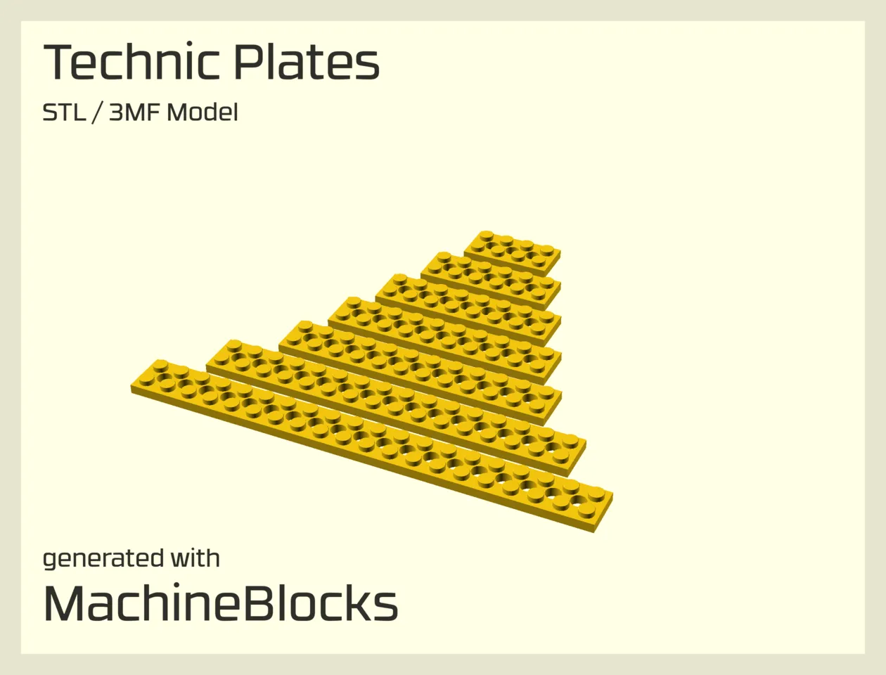 Technic Plates - STL Generator - LEGO® compatible
