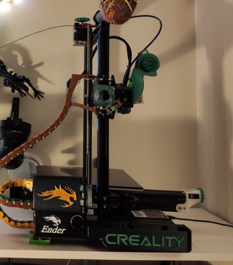 Ender 3 sideways , left side LCD mount and matching multicolor Creality tray box drawer